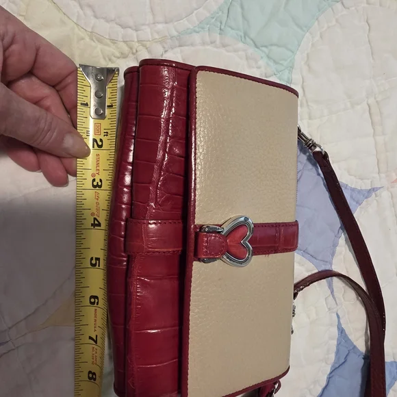 Brighton Red and Cream Crossbody Bag - Picture 3 of 14